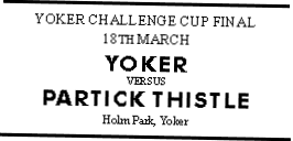 Yoker v Partick Thistle